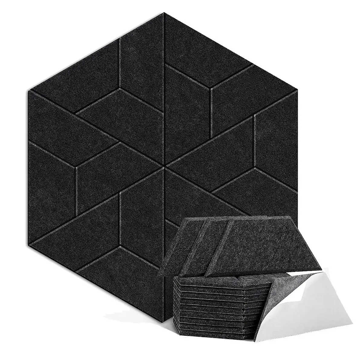 

36 Pack Acoustic Panels,Hexagon Self Adhesive Soundproof Sound Proof Foam Panels for Home Office Studio,Dark Gray