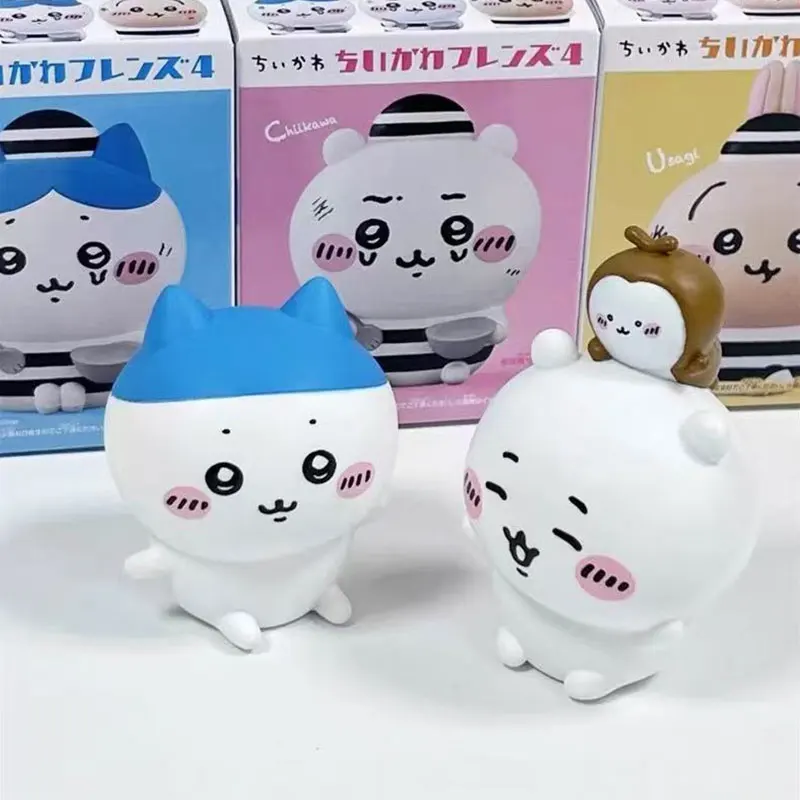 Фото Фигурки слепых коробок Chiikawa Friends Series 4, |   Милая плюшевая мини-игрушка Usagi Hachiware Shumai Chiikawa, коллекционные предметы №3