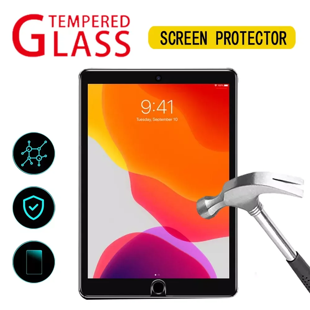 

for iPad 9 10.2 inch 2021 Tempered Glass New iPad 9th Generation 10.2 Screen Protector HD 9H Protective Film