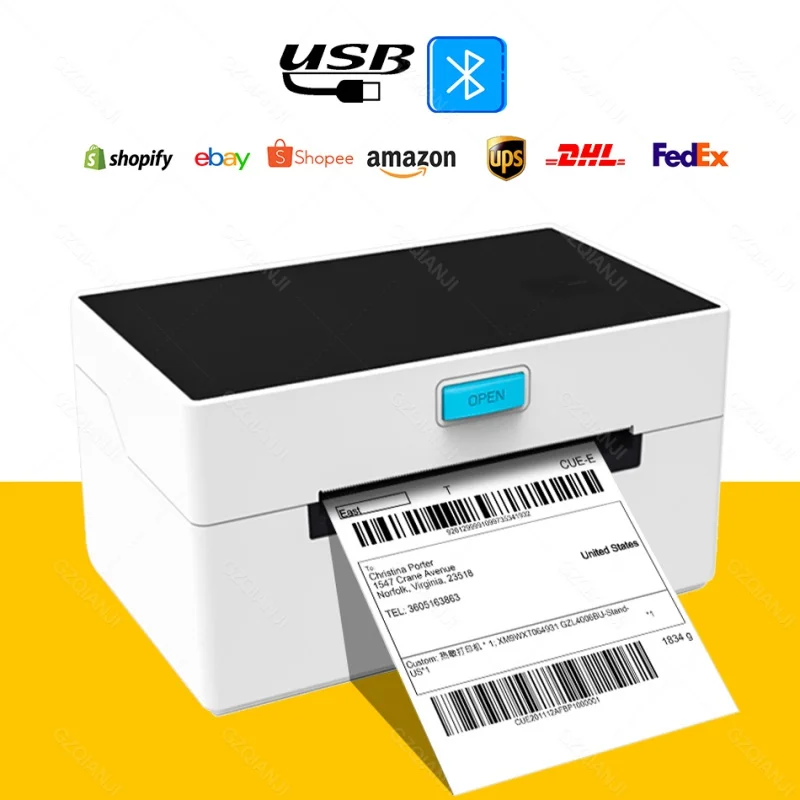 

Термопринтер для этикеток, 100 мм, 110 дюйма, 4x6 мм