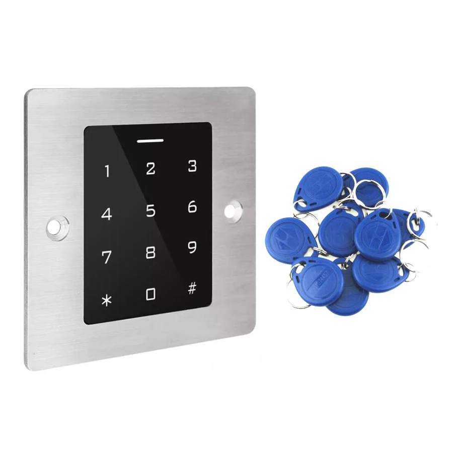 Metal Waterproof Access Control Keypad RFID Card 125Khz Embedded RFID touch Keyboard controller Outdoor Smart Lock Opener images - 6