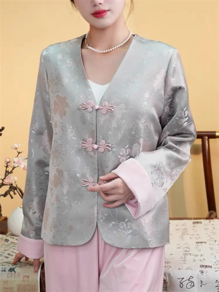 Шелковая китайская Новогодняя одежда из бутика высококачественное женское