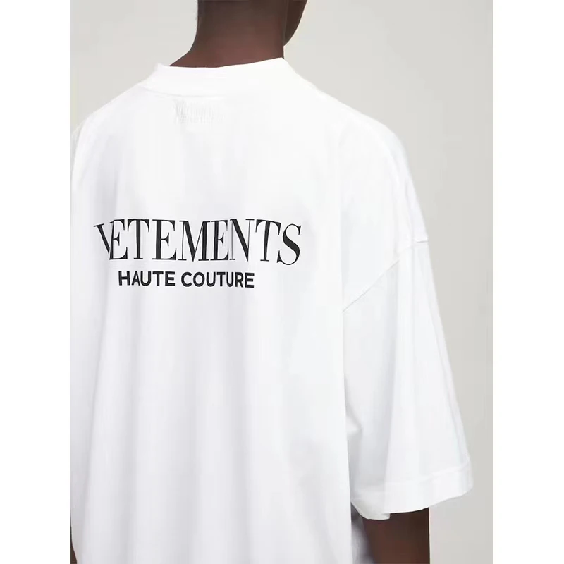 

Oversized T Shirt Vetements Minimalist Statement Slogan Letters Simple Casual Short Sleeve Men T-Shirt Men Clothing