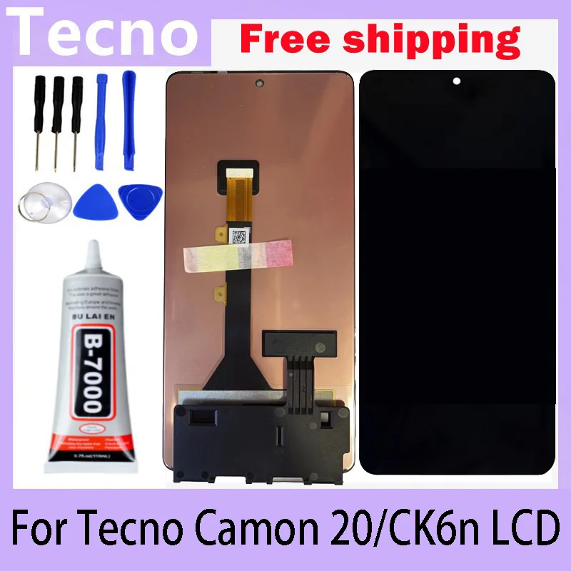 Протестировано 6 67 дюйма для Infinix Tecno Camon 20 CK6n ЖК-экран с сенсорной рамкой Pro Premier 4G 5G