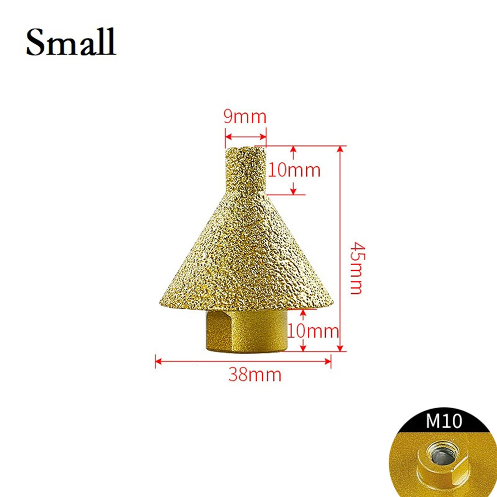 

Diamond Chamfer Cone Grinding Wheel 38mm/50mm Conical Countersink Bits Emery+Silicon Carbide M10 Thread Practical