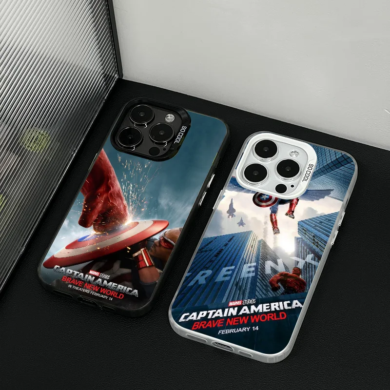 Чехол для телефона Marvel C-Captain A-America 2025 Movie чехол IMD цвета серебристый корпус iPhone 16 15
