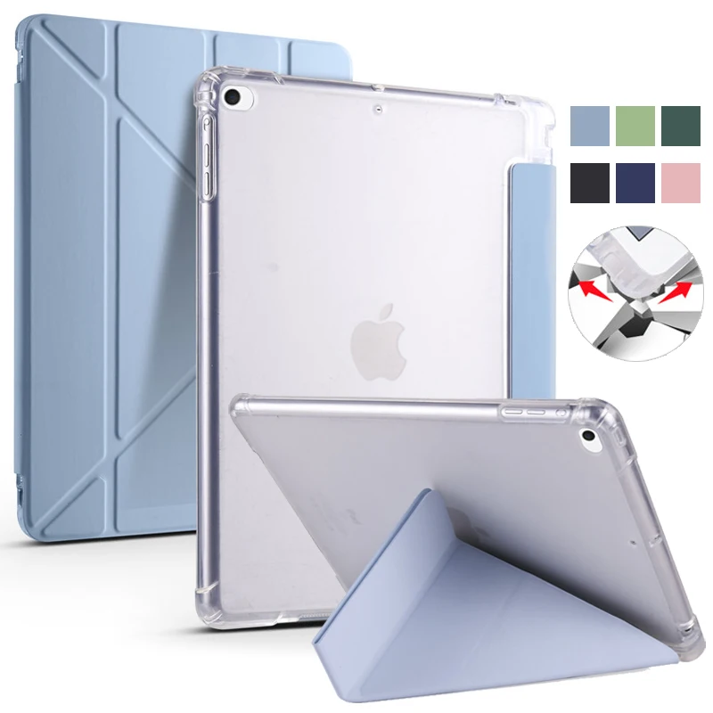 Смарт-чехол с подставкой для iPad 6 7 8 9 поколения 10 2 чехол 5 Air 1 3 4 держателем ручки |