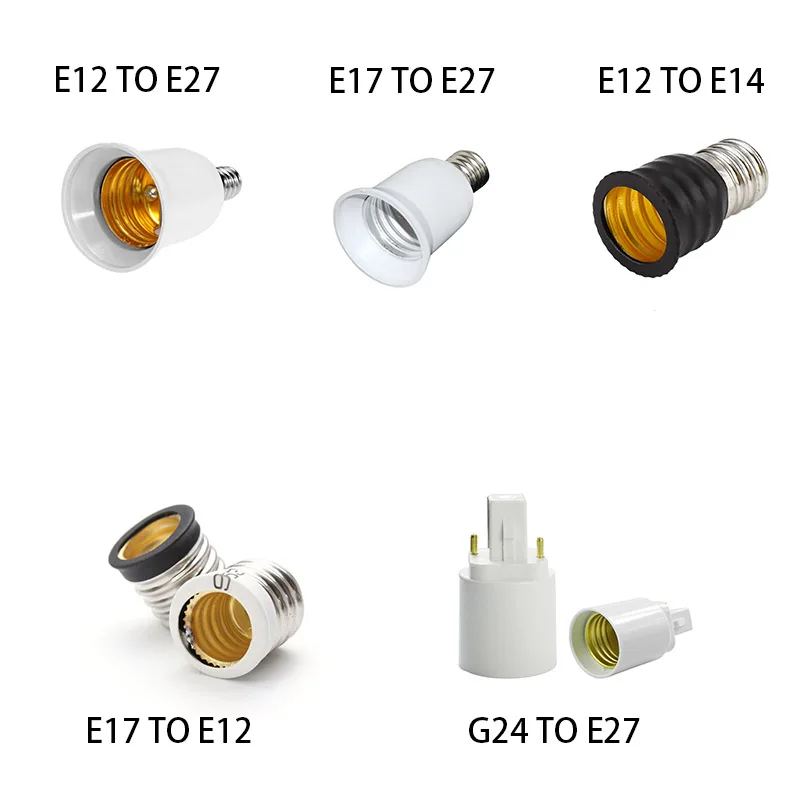 

Lamp Bases E12 E14 E17 E27 G24 Lamp Holder Converter Adapter Home Professional LED Light Bulb Socket Changer E12 To E14 Socket