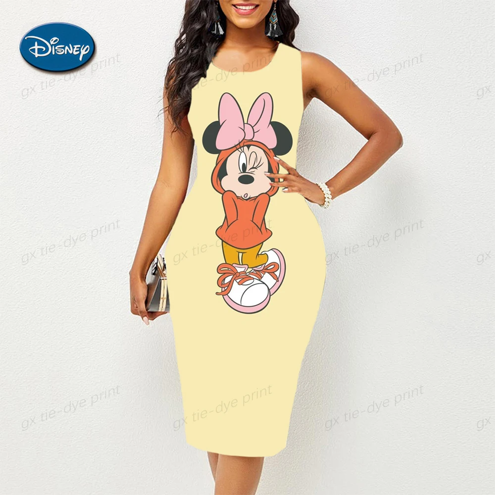 

Sexy Party Dress Women Summer Skirt Slim Formal Dress 2023 New 3D Printing Disney Long Sling Dress Cute