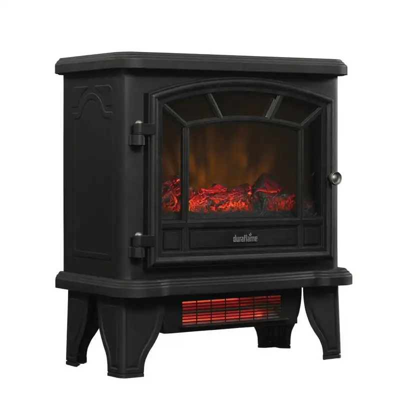 

® Infrared Quartz Electric Fireplace Stove Heater, Black