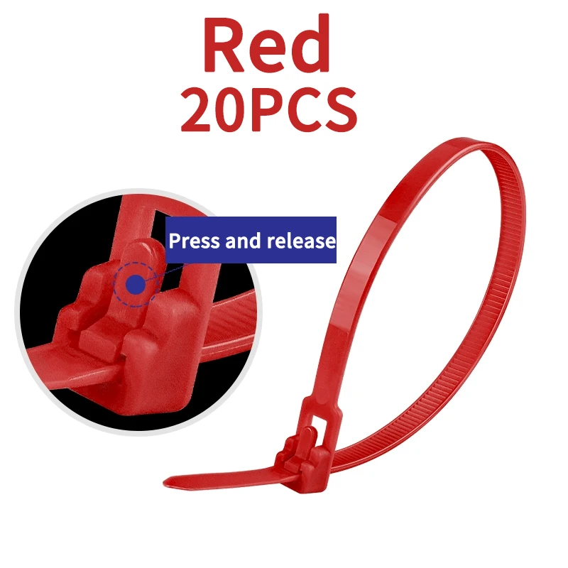 

Многоразовые нейлоновые кабельные стяжки 20 шт.