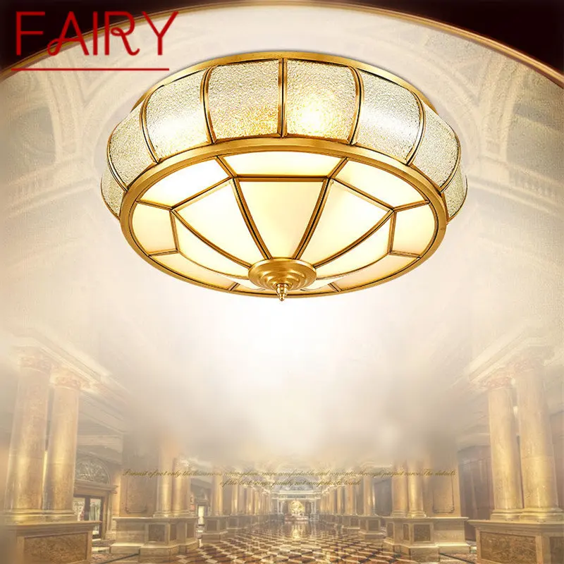 

FAIRY Modern Copper Ceiling Lamp Vintage Creative Light Luxury Brass LED Fixtures Decor For Home Living Dining Room