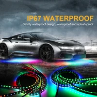 4x car chassis lights streamer led ambient light rgb app remote control auto decorative atmosphere neon backlight lamp strip 12v