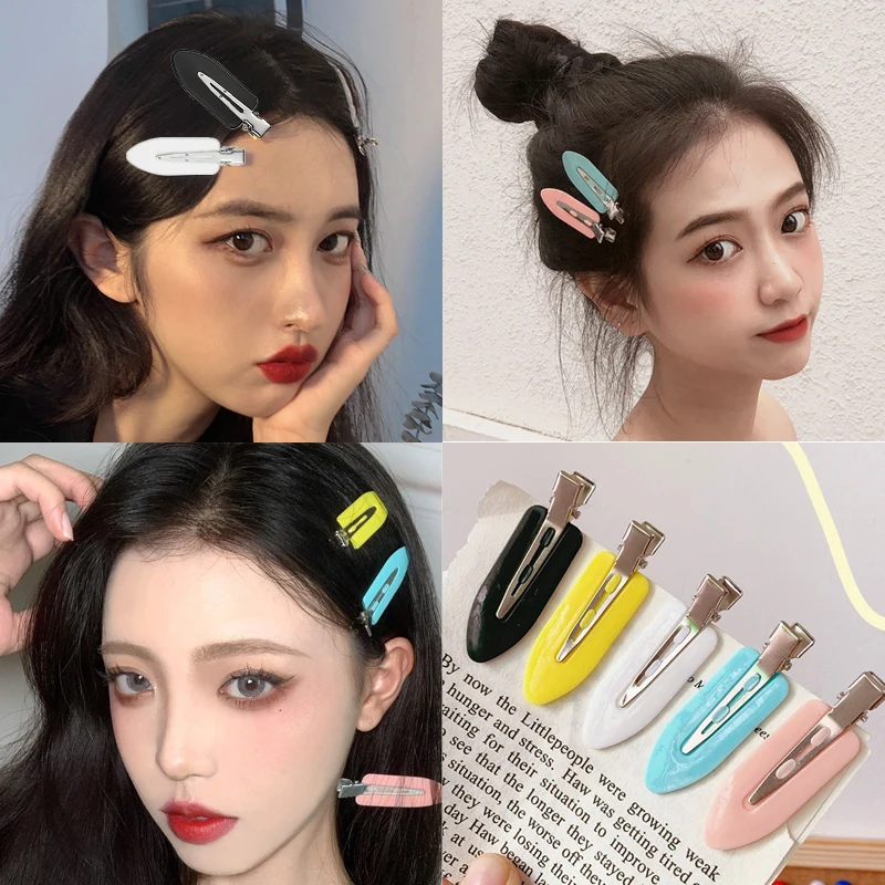 

1 Set Solid Seamless Hair Clips Barrettes Fashion Makeup Tool Hairgrip Hairpins For Women Hair Accessories Vintage Girl Headwear