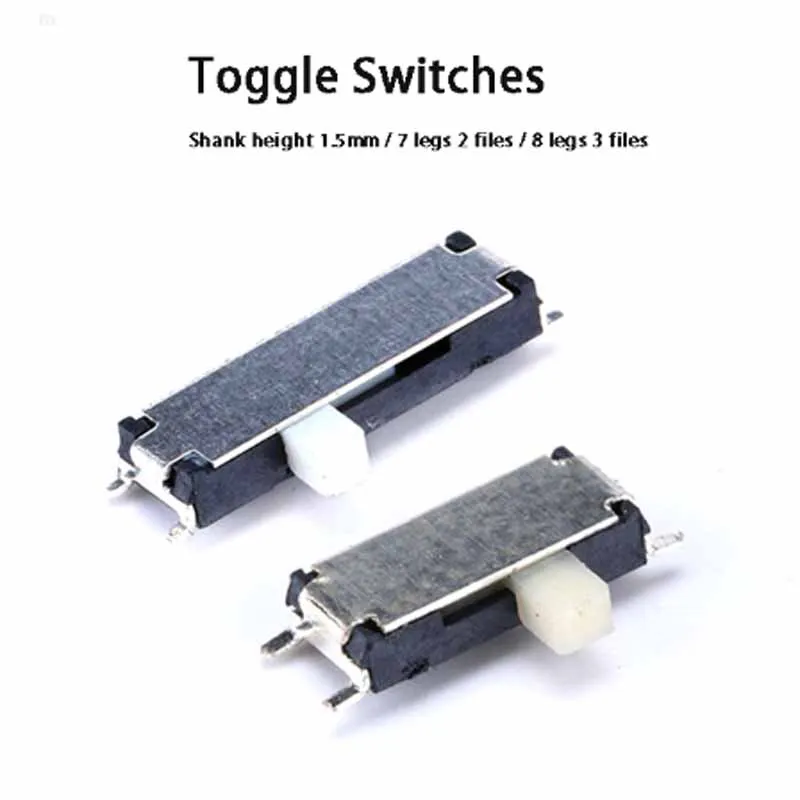 

10 Pcs Toggle Switches MSK-12C01 / MSK-12C03 Handle Height 1.5mm 7 Legs 2 Gear/ 8 Legs 3 Gears Micro Switch