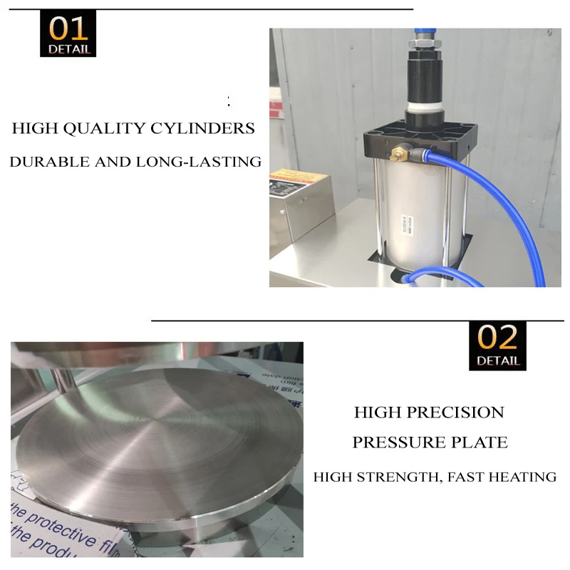 Pneumatic Corn Cake Flattening Machine Commercial Customizable Pizza Embryo Pancake Spring Rolls Molding