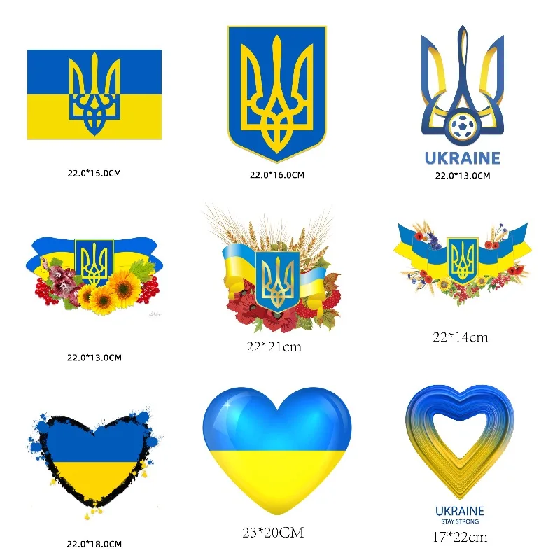 

Ukraine Flag Patches on Clothes Iron-on Transfers for Clothing Ukraine Symbol Sticker for T Shirt Sunflower Thermoadhesive Patch