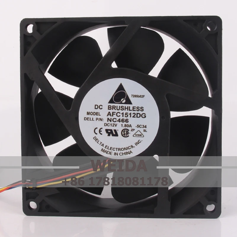 

AFC1512DG Case Cooling Fan for Delta DC12V 1.80A ECAC 150x150x50mm 15050 15CM Server Brushless DC Ceiling Fan Stator Intelligent