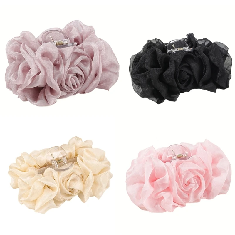 

Сказочные большие заколки для волос, Нескользящие шифоновые шпильки для волос G5AE