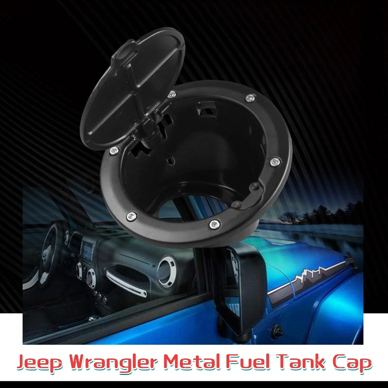 

BROBIK Black Wrangler Fuel Tank Cap for 2007-2017 Jeep Wrangler JK JKU Sport X Sahara Unlimited Rubicon Fuel Filler Cap BrandNew