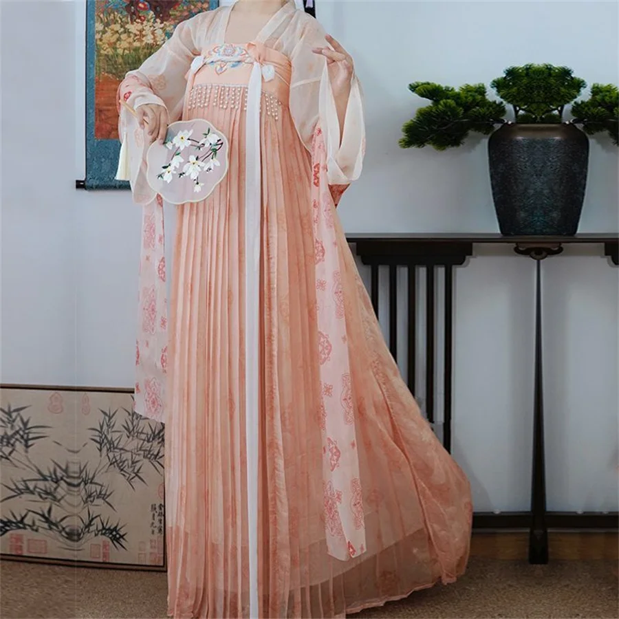 Женский танцевальный костюм Ханьфу из полиэстера