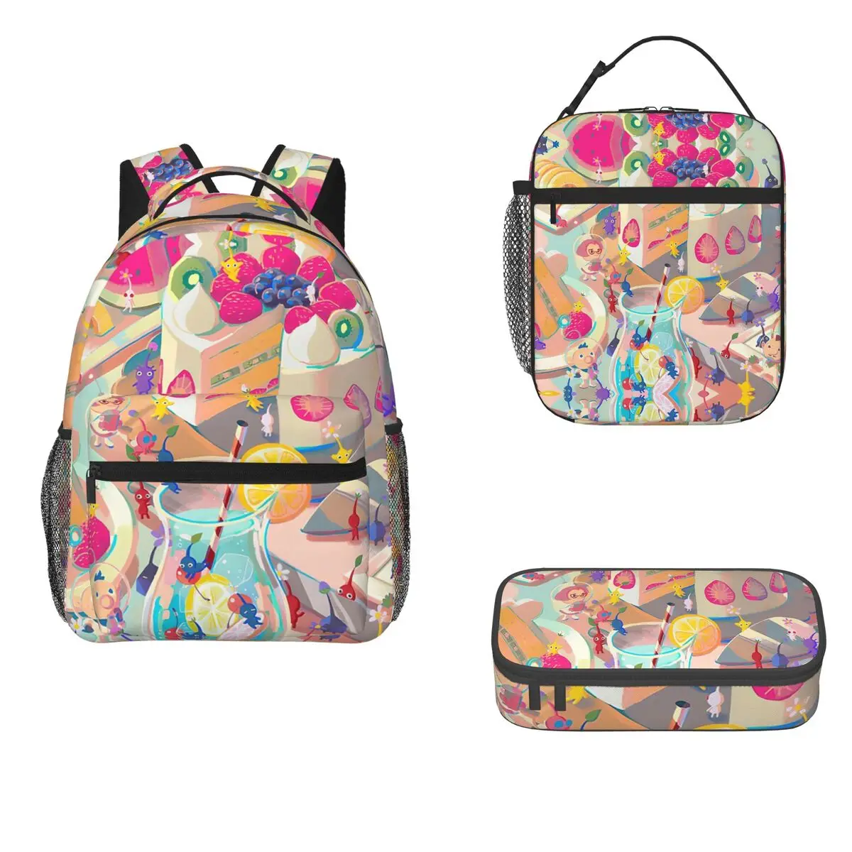 Рюкзаки Pikmin для мальчиков и девочек школьные ранцы учеников детский мультяшный