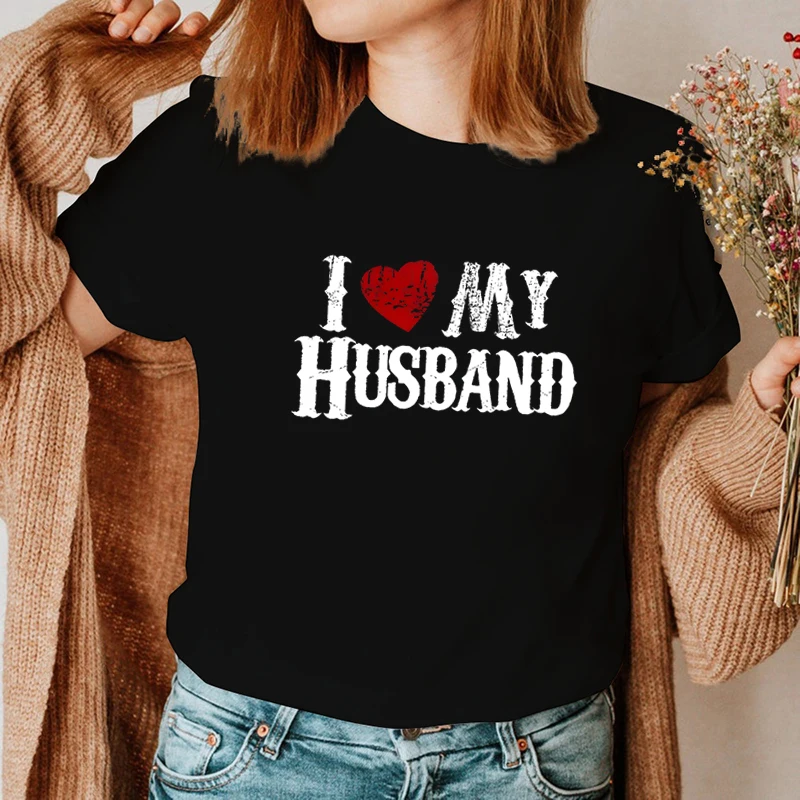 Футболка I Love My Wife Husband одинаковая футболка для мужчин и женщин винтажная модная