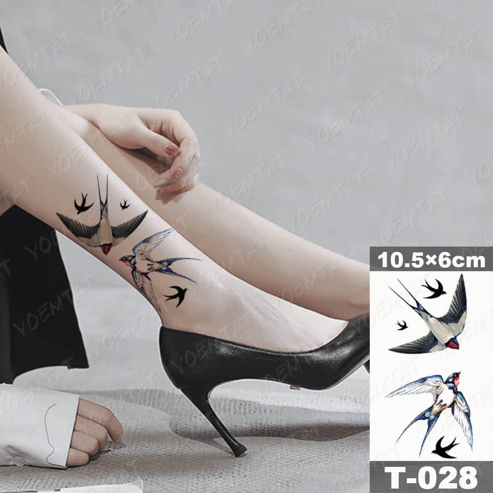 Водонепроницаемая временная наклейка для татуировки "Кит Дельфин Ласточка Скорпион Животное Луна Буква Флэш Тату Ребенок Детское Тело Искусство Поддельное Тату".