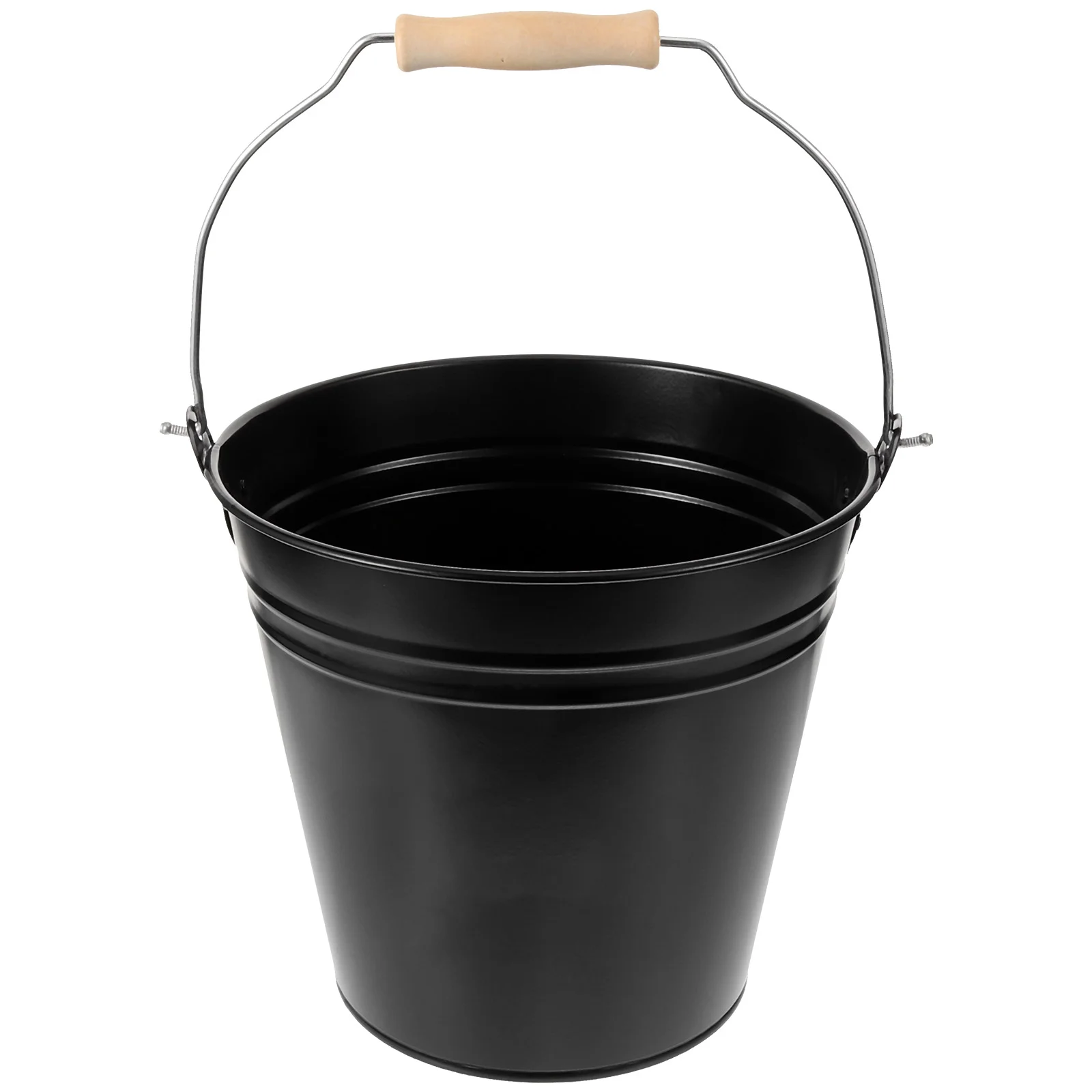 

Iron Ash Can Storage Bucket Metal Bin for Burning Rubbish Household Coal Holder