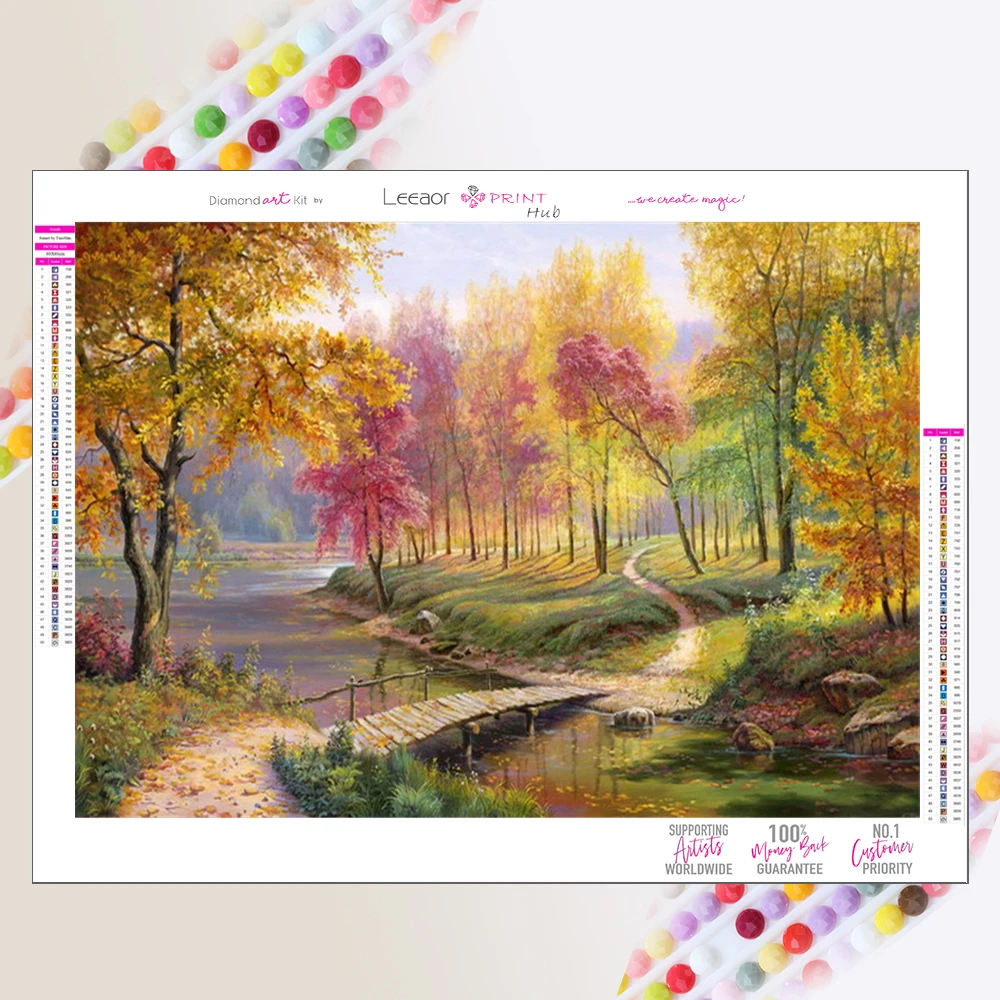 

Набор для вышивки крестиком, алмазная живопись с деревом, озером, белый холст для творчества, домашний декор, Набор для вышивки 5D «сделай сам...