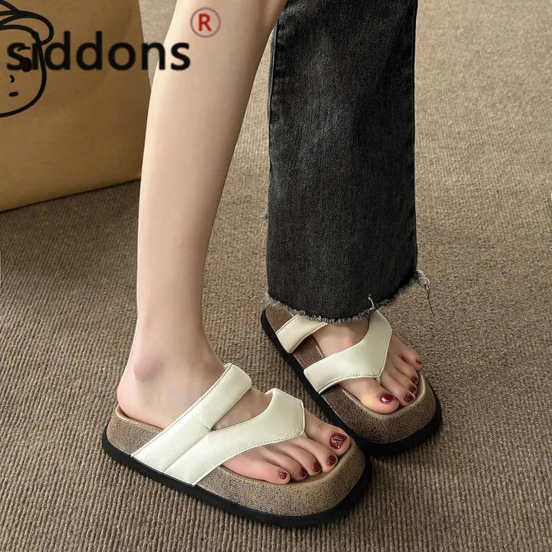 Summer women's flip-flops open toe platform casual sandals comfortable home slippers platform sandals