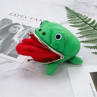 1pcs frog wallet anime cartoon wallet coin purse plush wallet cute purse coin cosplay anime props accessories