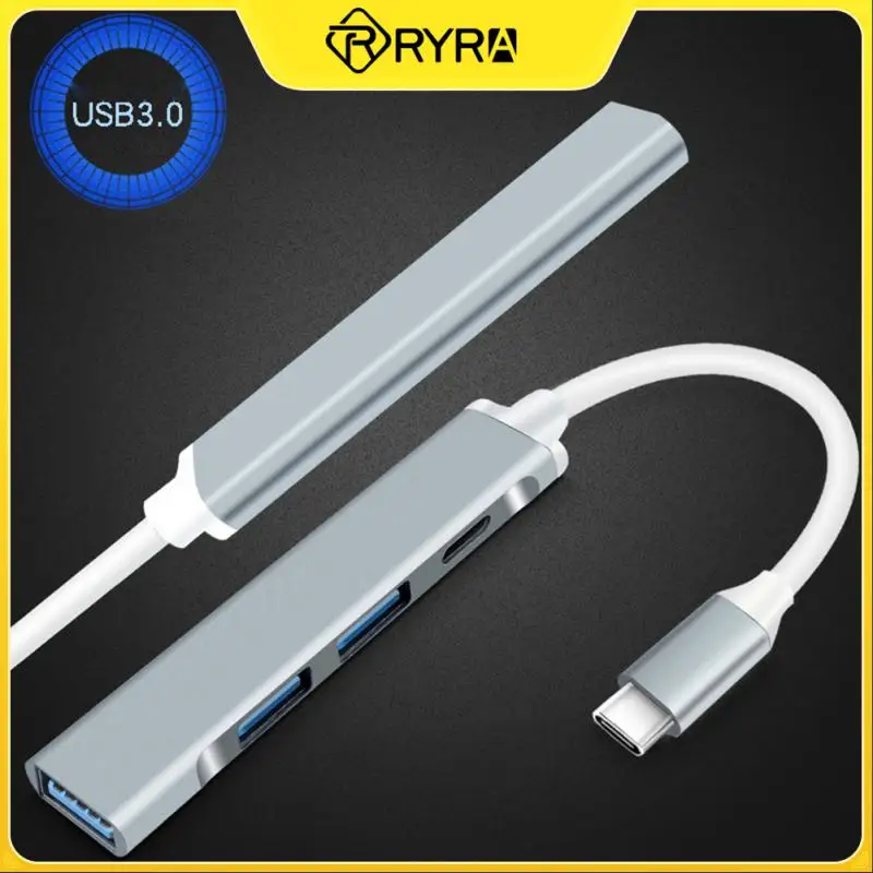 

USB-концентратор RYRA, 4 порта USB 3,0, высокоскоростной разветвитель типа C, адаптер USB, расширитель для Xiaomi Macbook Pro 13 15 Air Pro, ПК