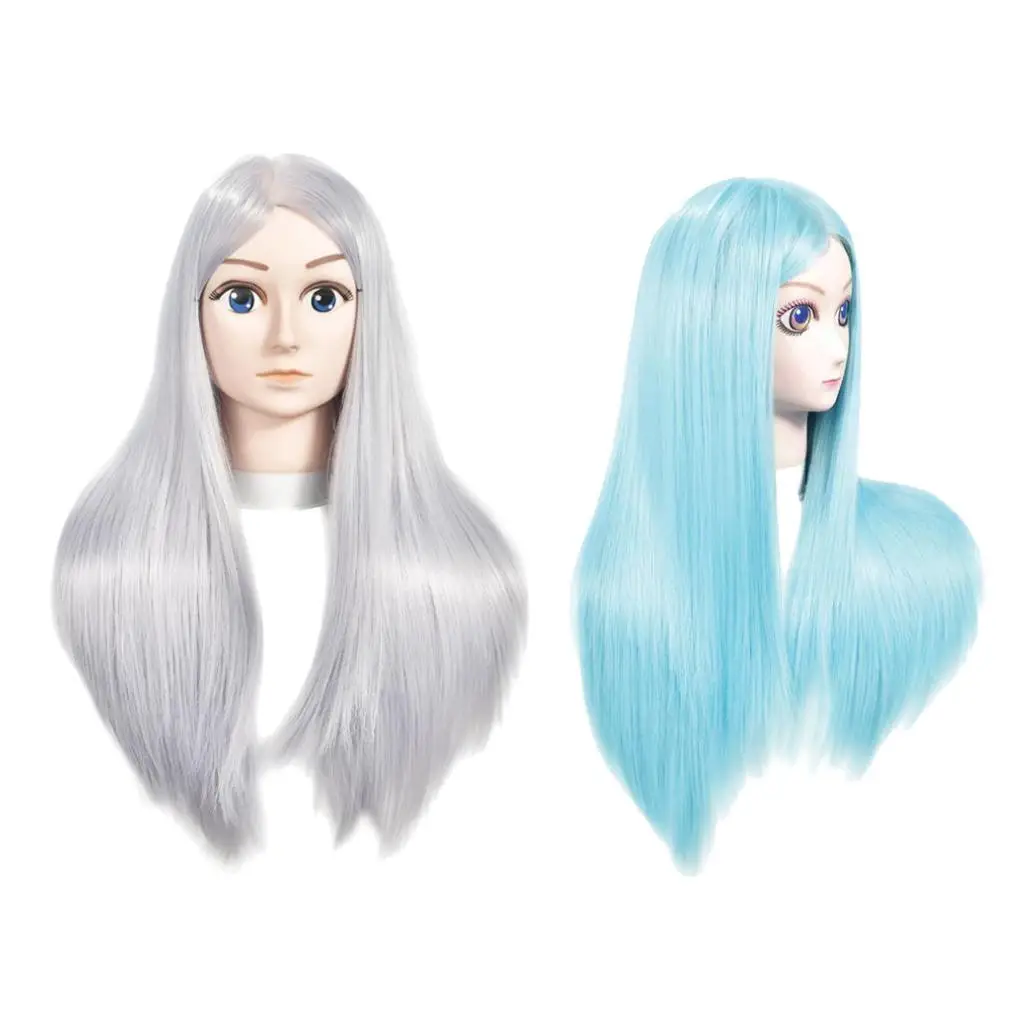 

Hair Training Practice Head Synthetic Styling Braiding Head 2x