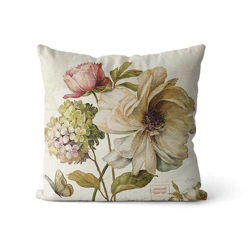 

Декоративные подушки с лавандой в стиле прованс, чехол для диванной подушки, персонализированные цветы, подарки на рождение ребенка, наволочка