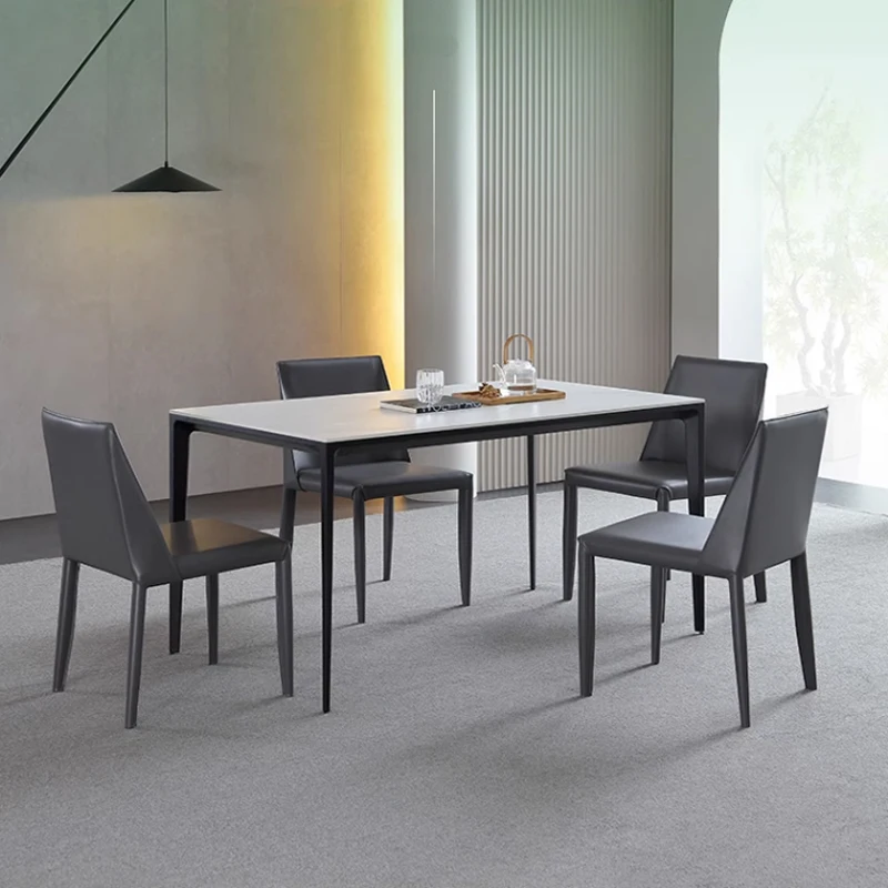 Набор обеденных столов классический 4/6-местный современный мраморный верх