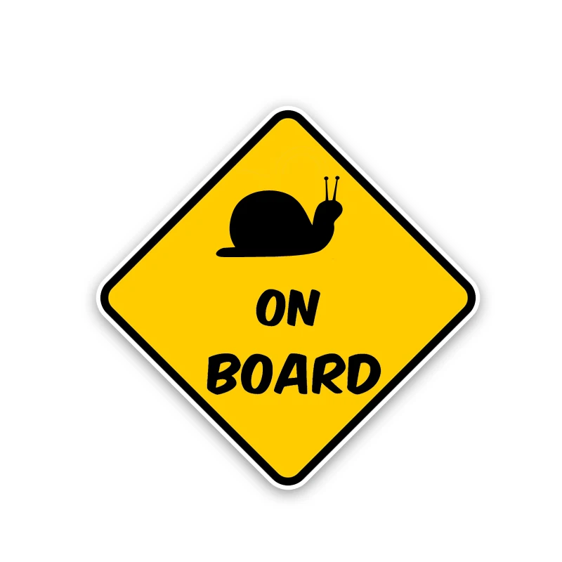 

BABY ON BOARD Personality Sweet Snail Car Sticker Warning Decal PVC 15.4CM*15.4CM