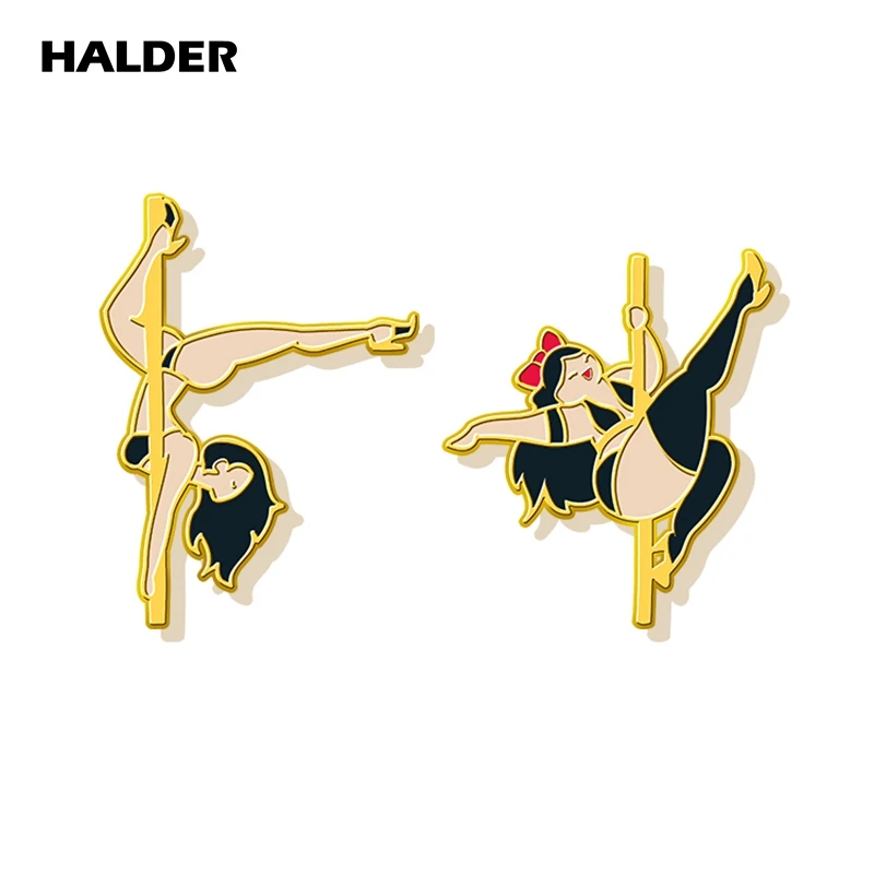 Хит продаж, значок для девушек HALDER для сексуальных танцев, булавка для танцев на шесте, броши для танцев, Модная бижутерия, булавки на лацкан, подарок для женщин, друзей