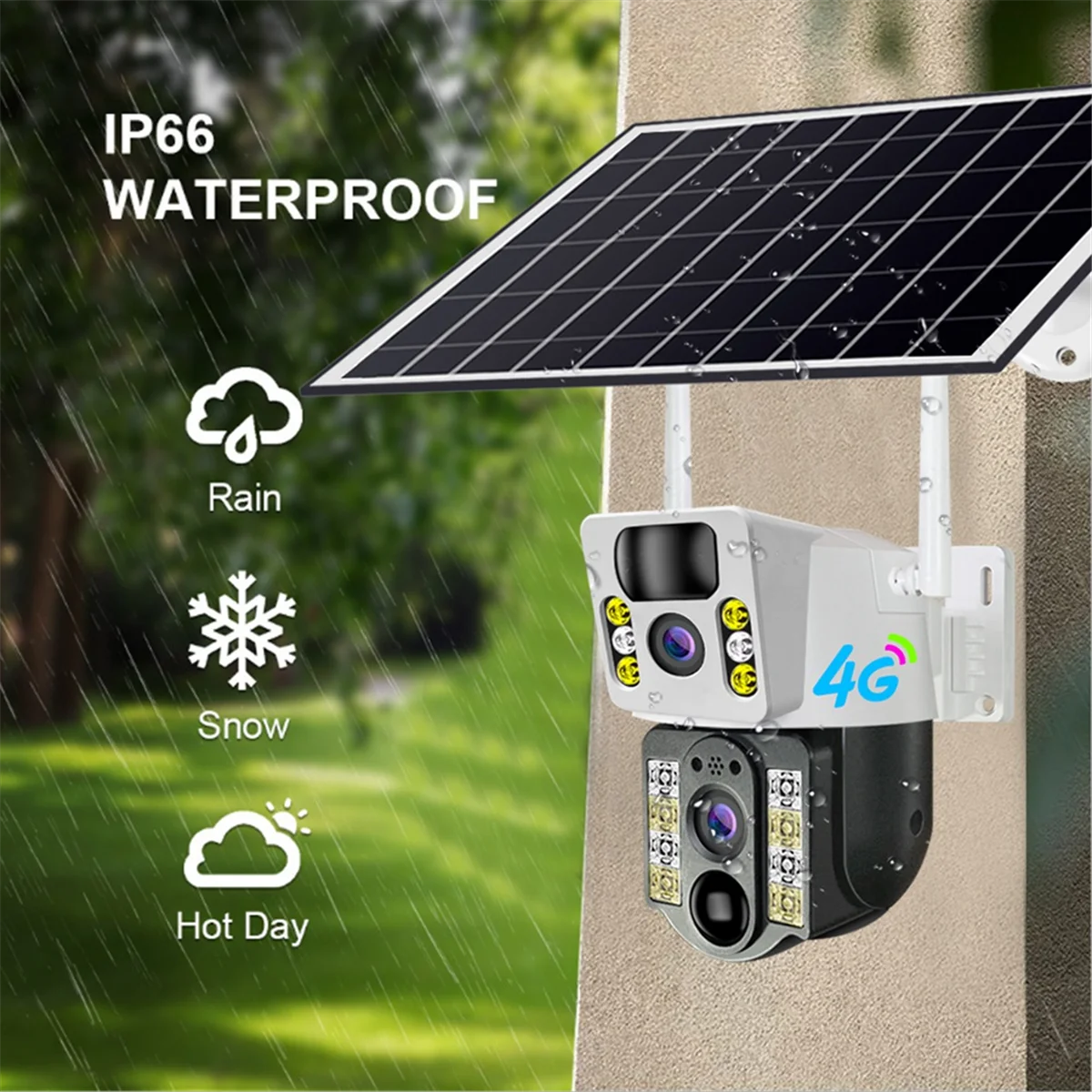 8MP 4K HD Solar 4G Sim двойной объектив с низким энергопотреблением V380pro умные IP-камеры