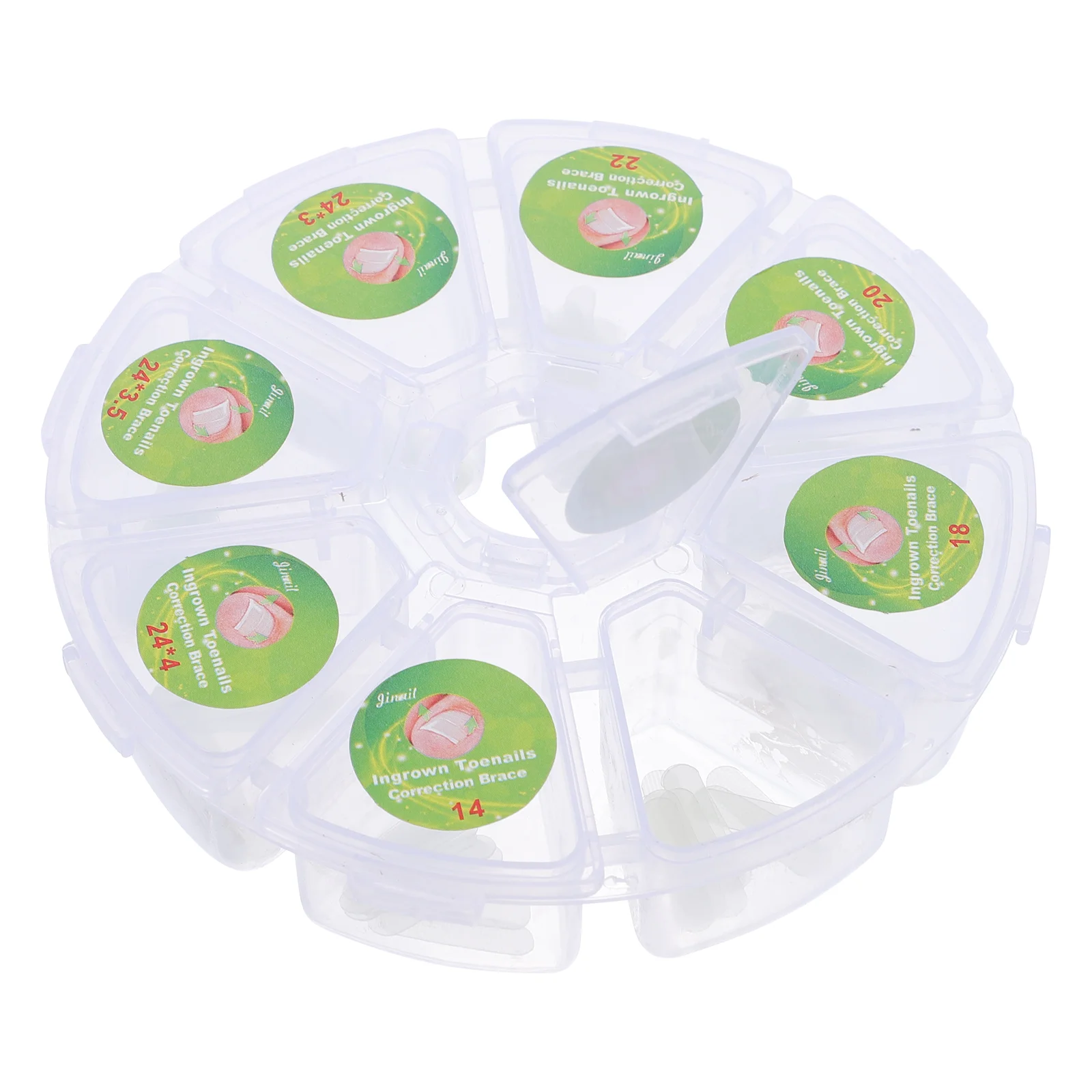 

100 Pcs Ingrown Nail Correction Patch Personal Care Sticker Tape Arc Synthetic Fiber Resin Toenail Strip Pedicure Tools Feet