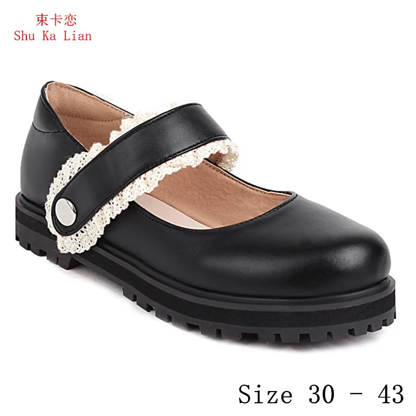 

Student Shoes Woman Loafers Girl Slip On Ballet Flats Women Flat Shoes Soft Comfortable Small Plus Size 30 - 43