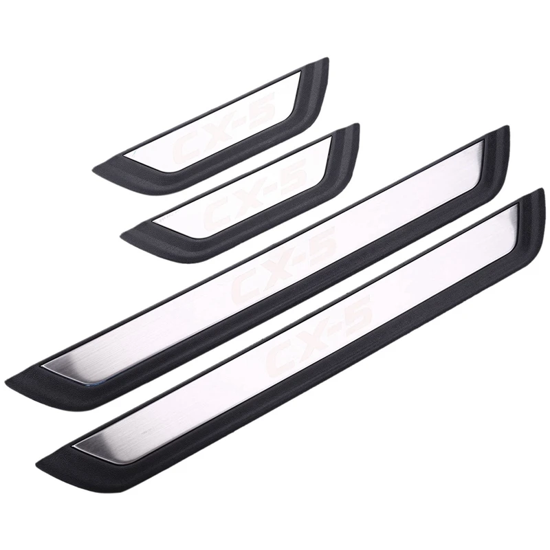 

For Mazda Cx-5 Cx5 17-18 Door Sill Scuff Plate Welcome Pedal Stainless Steel Car Styling Car Accessories