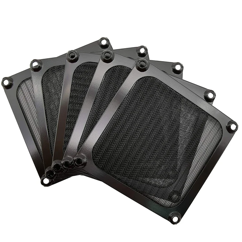 

5 PCS Computer Fan Filter Grills Aluminum Dustproof Cover Dust Filter For PC Cooling Chassis Fans Grill Guard 90Mm Fan