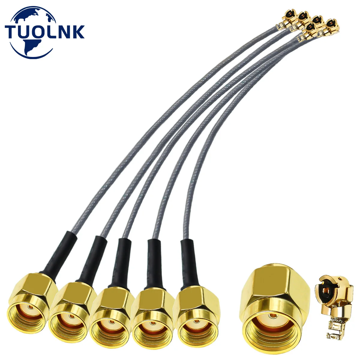 

5pcs IPX to RPSMA Extension Cable RP-SMA Female to IPEX UFL Female RF WiFi Pigtail Grey Cable 1.13mm Coaxial Coax Cable