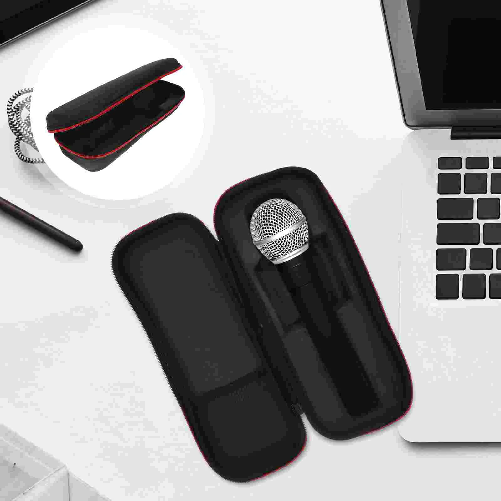 

Case Microphone Mic Carrying Storage Eva Hard Handheld Single Box Portable Stand Podcast Karaoke Accessoriesholder Bag Wireless