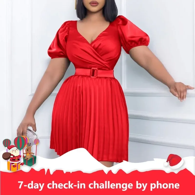 Плюс размер летняя новая модная сексуальная одинаковая юбка с v-образным вырезом