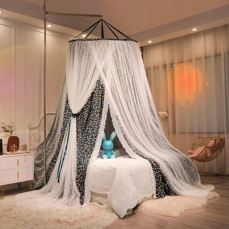 

Lace Hanging Dome bed Mosquito Net for baby Bed Canopy Romantic Shading Double Layer Bed Valance Bed cover Camping bed Curtain