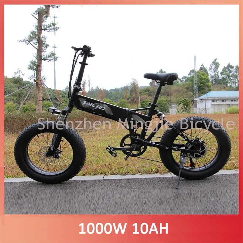 

Electric Bicycle 1000w 48V 14ah Lithium Battery Folding Ebike 4.0 Fat Tire Electric Bike for Adults 20 Inches Foldable Fatbike