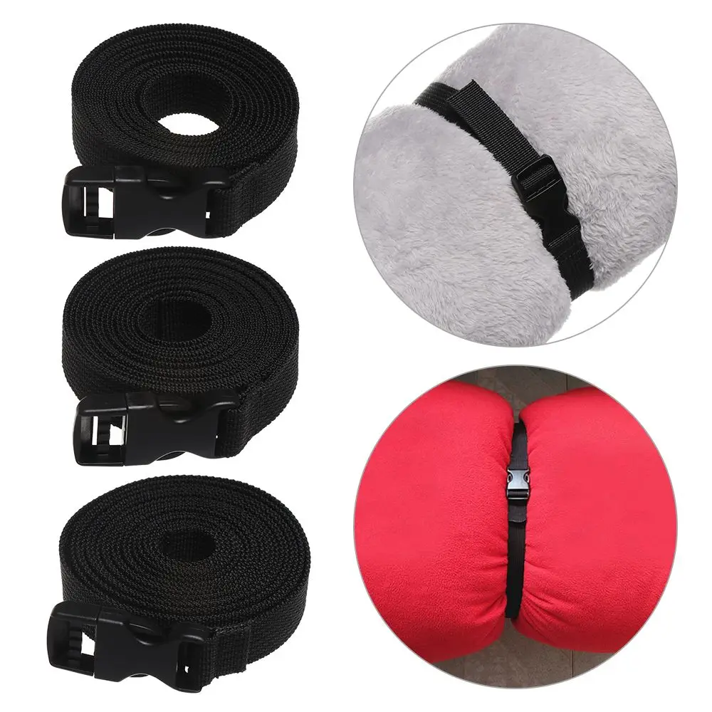 

05~3M Black Durable Nylon Travel Tied Cargo Tie Down Luggage Lash Belt Strap with Cam Buckle Travel Kits Outdoor Camping Tool