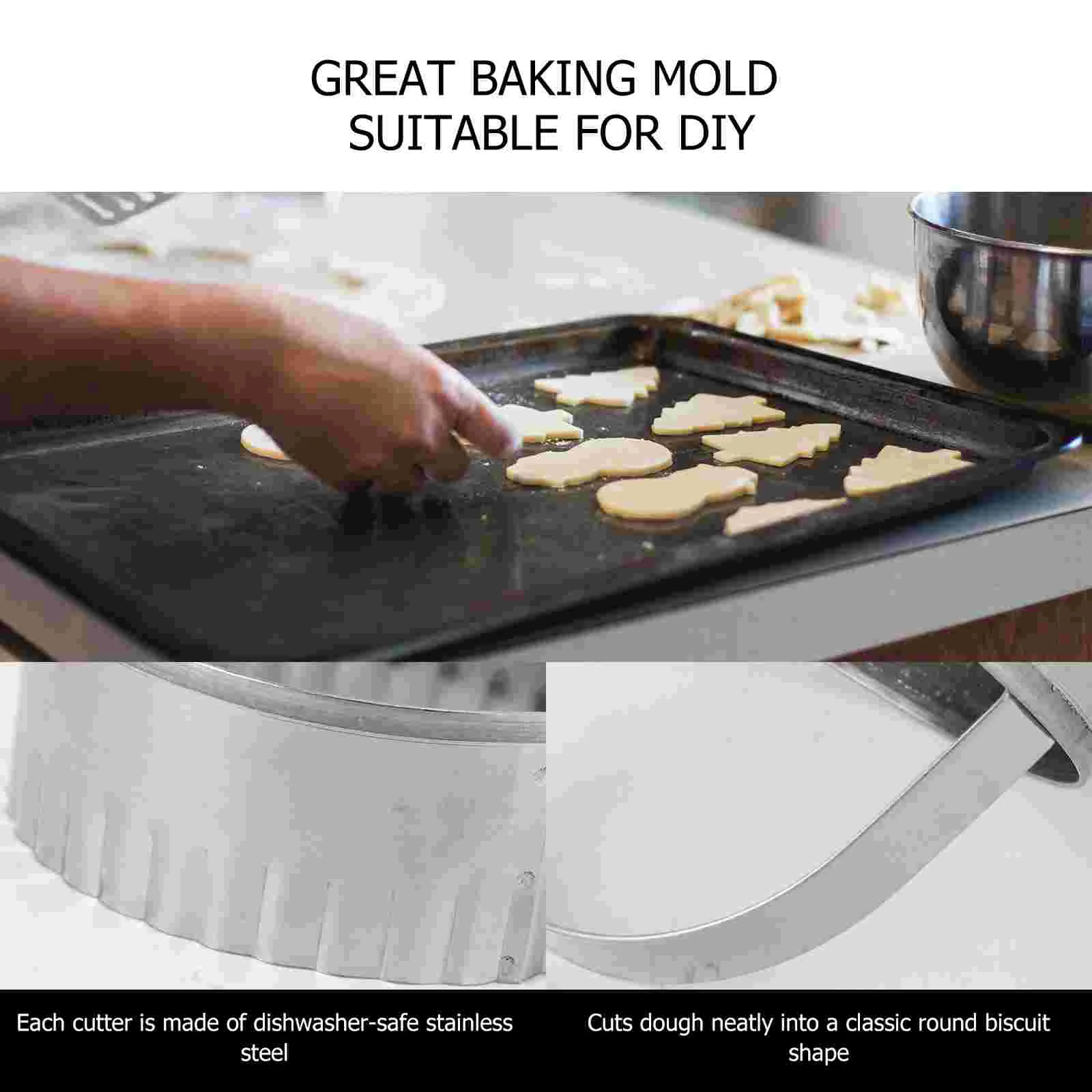 Классические круглые формочки для печенья из нержавеющей стали теста с ручкой